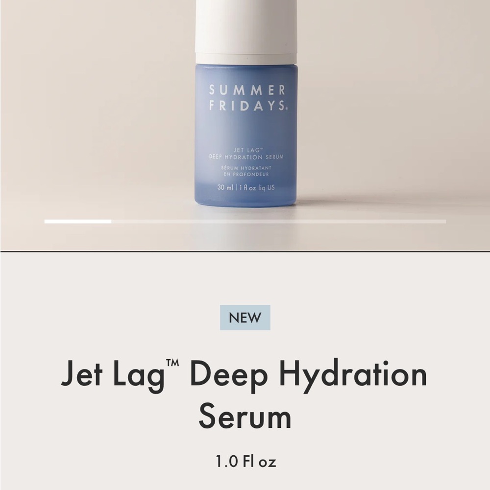 NEW summer fridays jet lag deep hydration serum